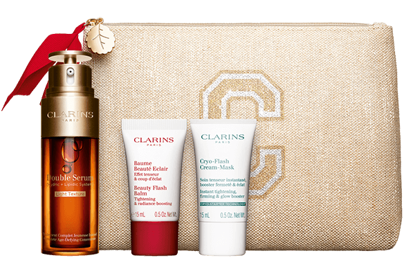 แพ็ค Double Serum Light Texture อันคุ้มค่าหนึ่งเซตประกอบด้วย Cryo-Flash Cream-Mask ขนาดทดลอง และ Instant Beauty Flash Balm ขนาดทดลอง