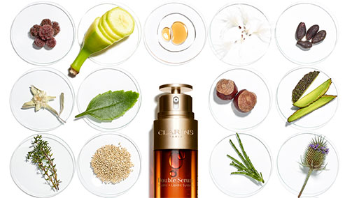 ส่วนผสมออกฤทธิ์ตามธรรมชาติใน Clarins Double Serum มีอะไรบ้าง?